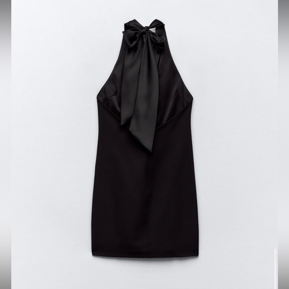 Zara COMBINATION HALTER DRESS - Picture 4 of 7
